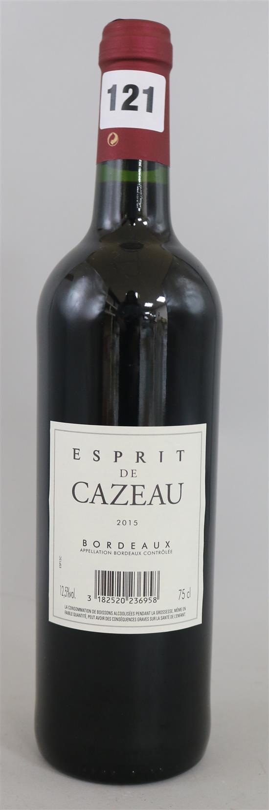 Ten bottles of Esprit de Cazeau Bordeaux